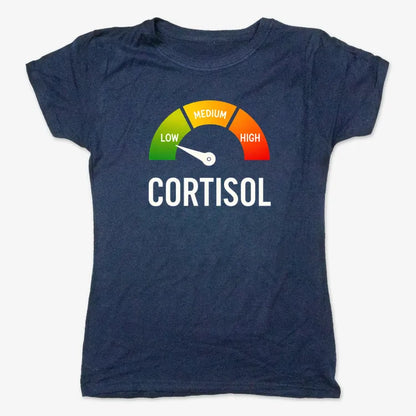 Cortisol Level: LOW-Women's T-Shirt-True Navy