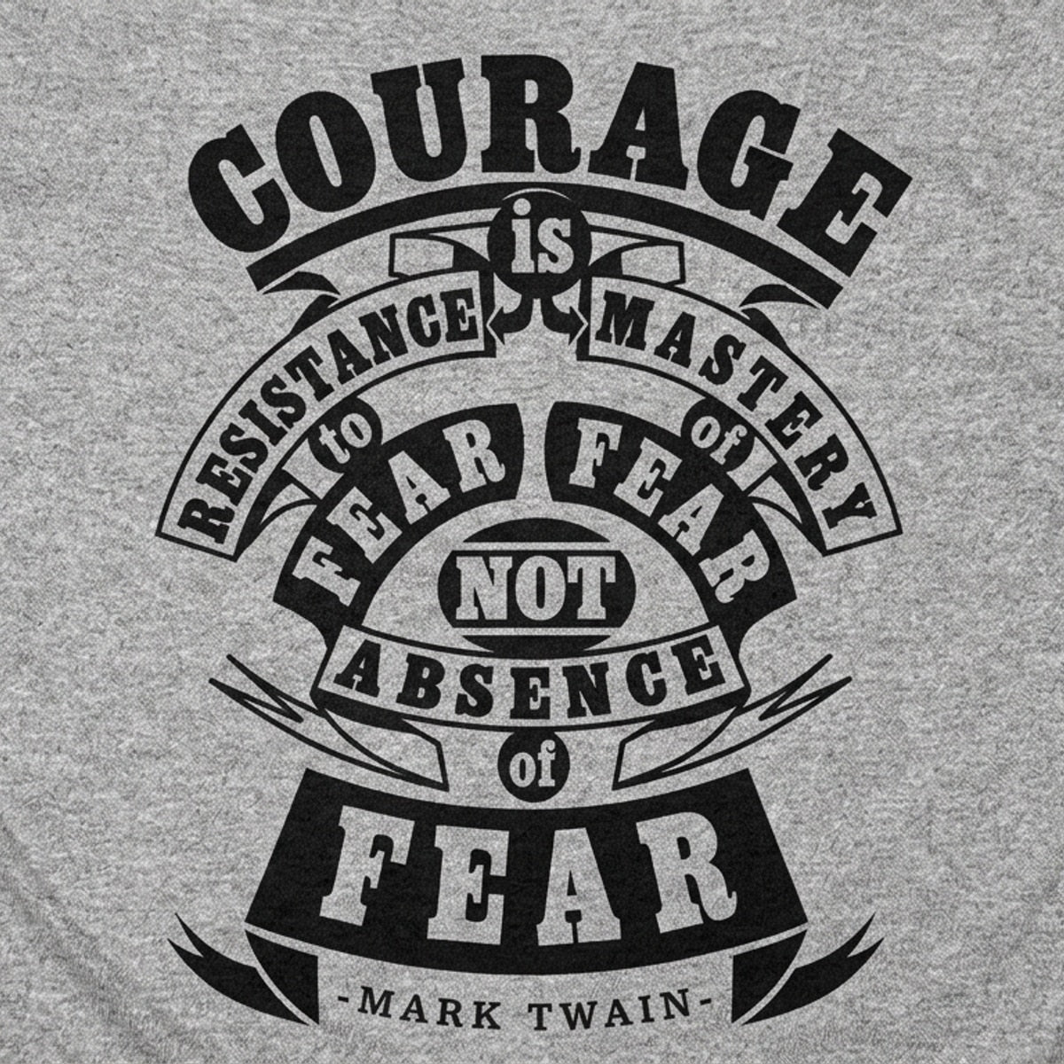 Courage Is Resistance to Fear, Not Absence of Fear Mark Twain Quote detail