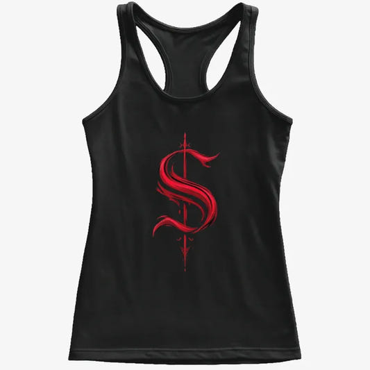 Crimson Scroll T-Shirt graphic Women's Tank Top in Midnight
