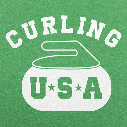 Curling USA Team Curling Stone Logo