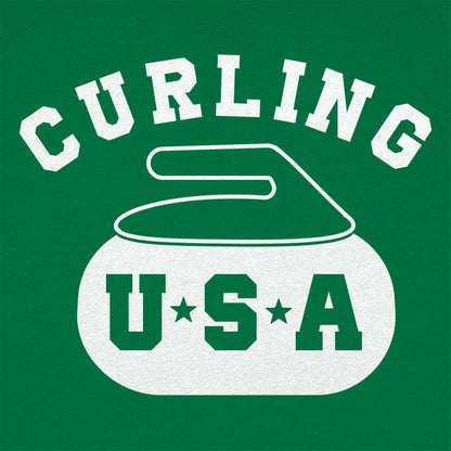 Curling USA Team Curling Stone Logo