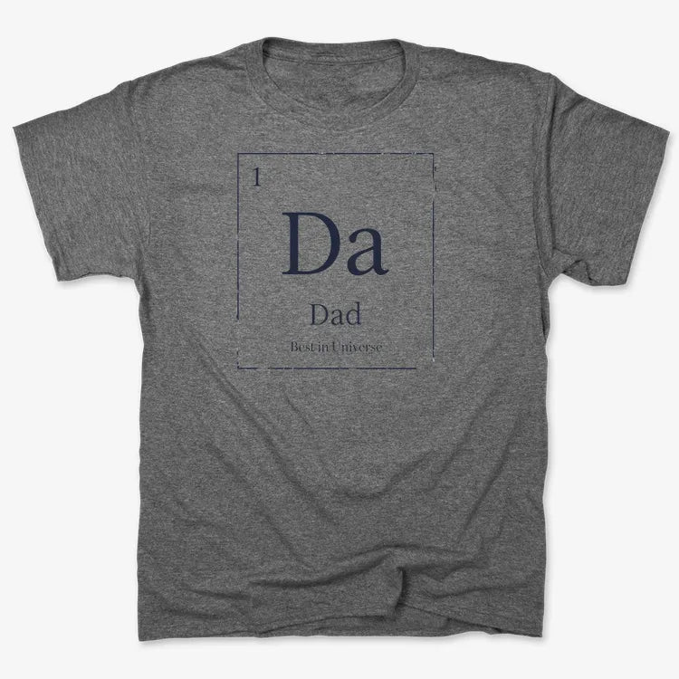 Dad Periodic Table Element T-Shirt-Men's T-Shirt-Charcoal Heather