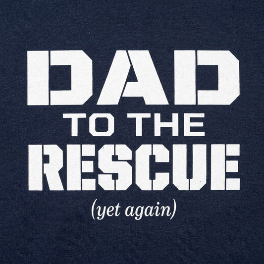 Dad To The Rescue Superhero Dad Design detail