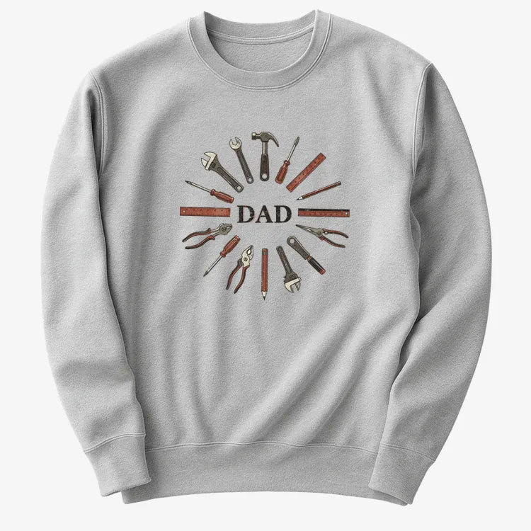 Dad's Toolbox of Love-Sweater-Gray Heather