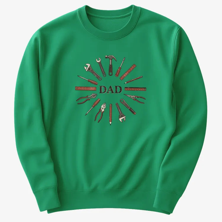 Dad's Toolbox of Love-Sweater-Green