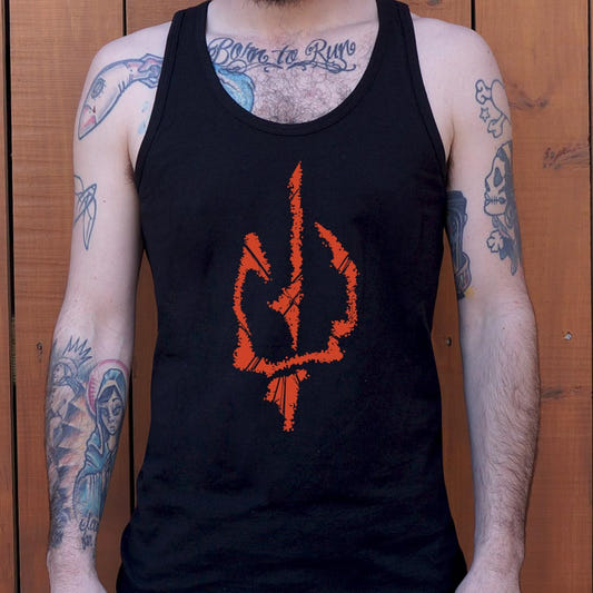 Dark Sigil Fantasy Design graphic Men's Tank Top in Black