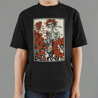 Dead and Roses Skeleton Retro Graphic