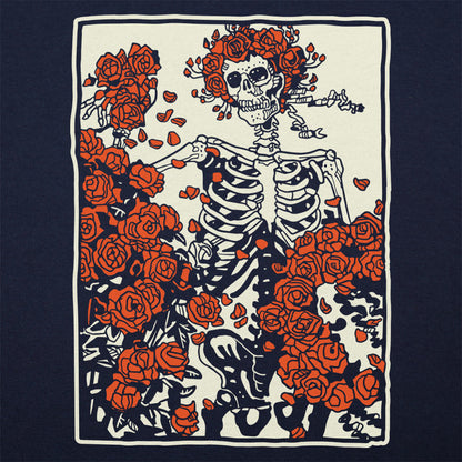Dead and Roses Skeleton Retro Graphic