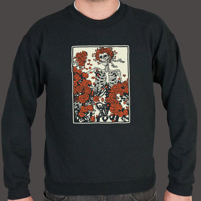 Dead and Roses Skeleton Retro Graphic