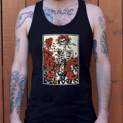 Dead and Roses Skeleton Retro Graphic