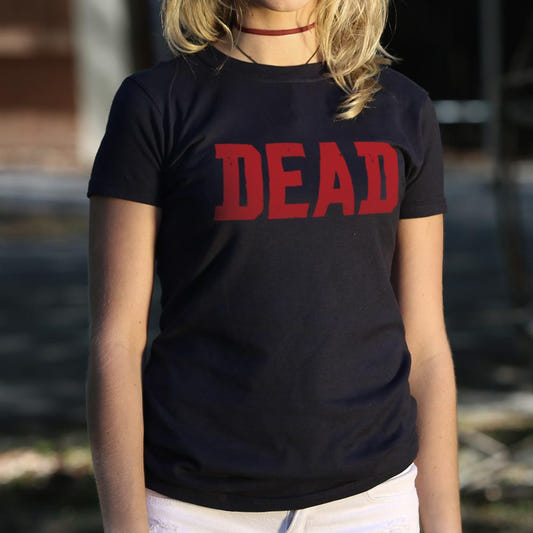 Dead Red Wild West Video Game Parody graphic Women's T-Shirt in Midnight