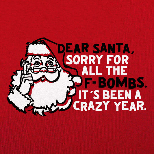 Dear Santa Sorry for All the F-Bombs This Year graphic tee design