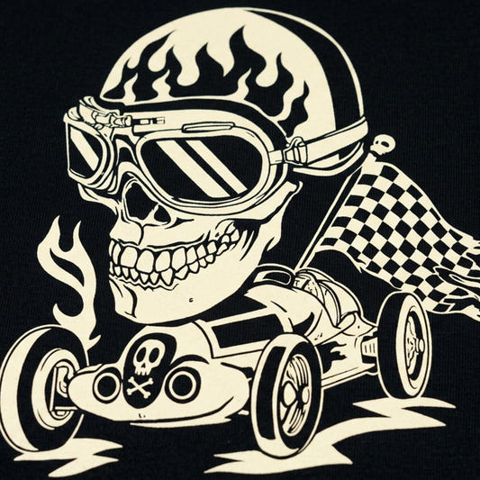 Death Race Skull Racer Graphic detail