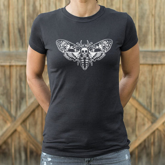 Death's Head Moth with Skull Markings graphic Women's T-Shirt in Midnight