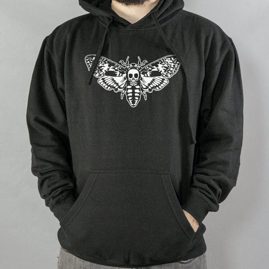 Death's Head Moth with Skull Markings graphic Hoodie in Black