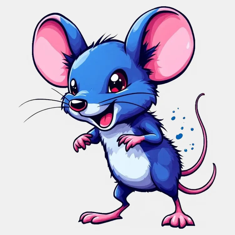 Blue Anime Mouse Tee