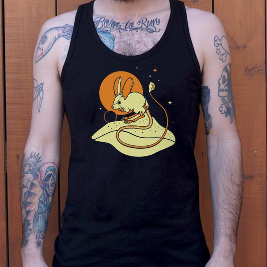 Desert Mouse Graphic Men's Tank Top in Black