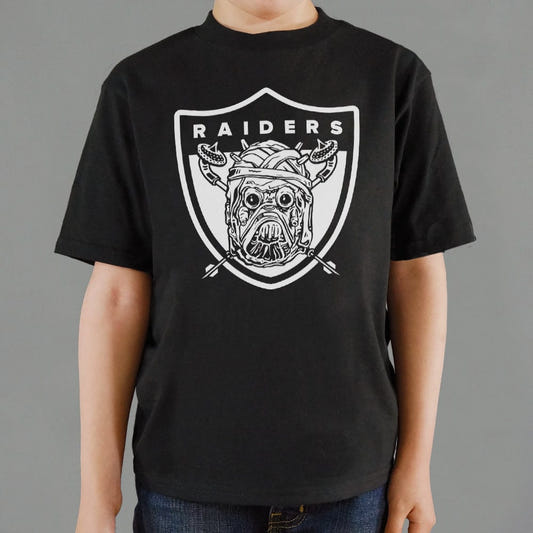 Desert Raiders Mashup Parody Emblem graphic Kids T-Shirt in Black