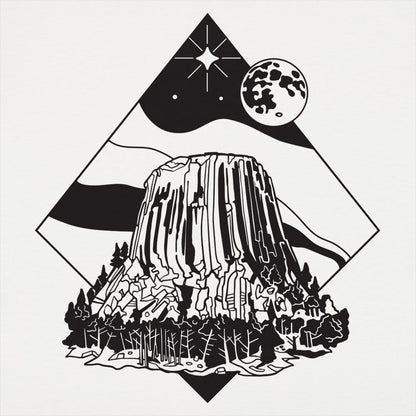 Devil's Tower Retro Graphic