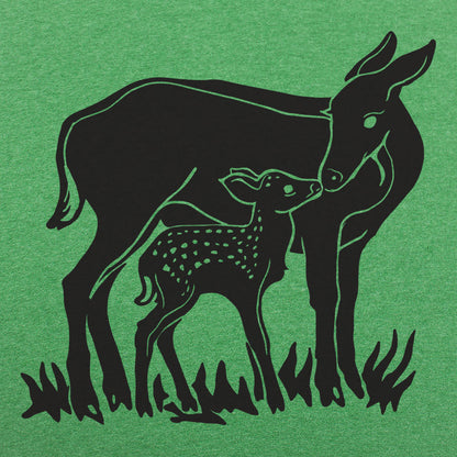 Doe And Fawn Deer Mother and Baby Graphic