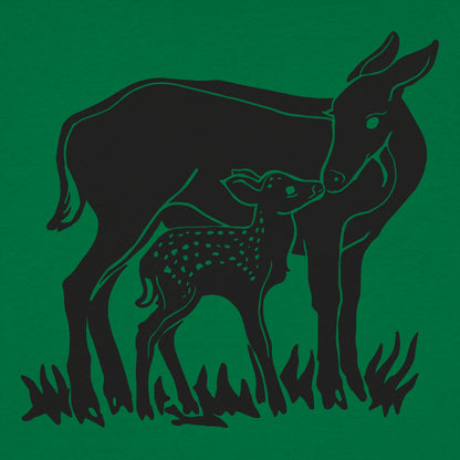 Doe And Fawn Deer Mother and Baby Graphic