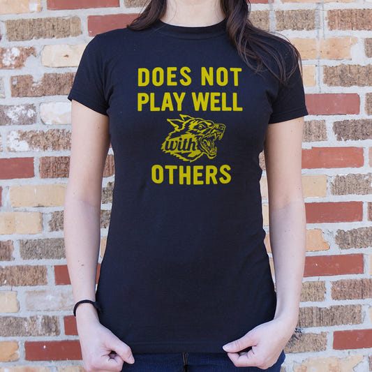 Does Not Play Well with Others Graphic Women's T-Shirt in Midnight