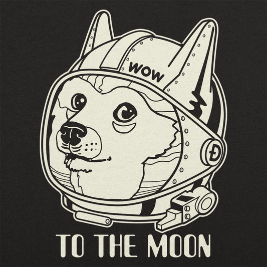 Doge to the Moon Shiba Inu Astronaut Dogecoin Meme graphic tee design