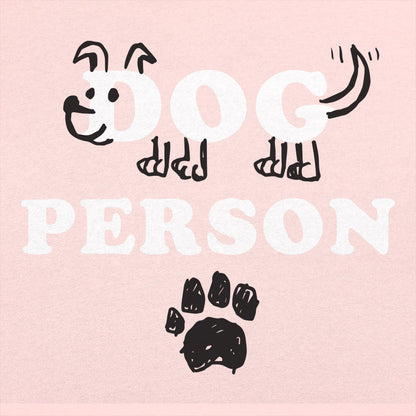 Dog Person with Hand Drawn Dog and Paw Print