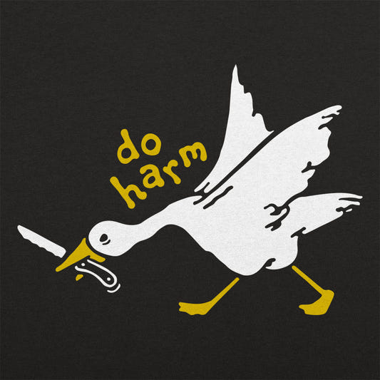 Do Harm Goose graphic Unisex Heavyweight T-Shirt in Black