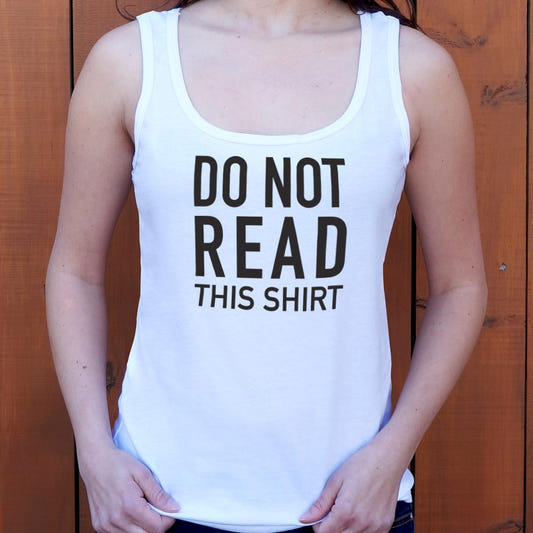 Do Not Read This Shirt graphic Women's Tank Top in Snow