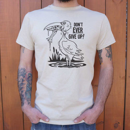 Don't Ever Give Up Stork Eating Frog