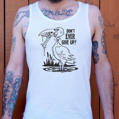 Don't Ever Give Up Stork Eating Frog