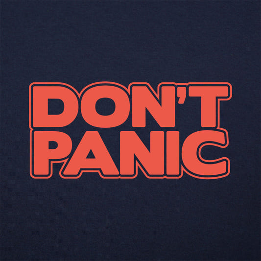 Don't Panic Bold Sci-Fi Galaxy Guide Text graphic tee design