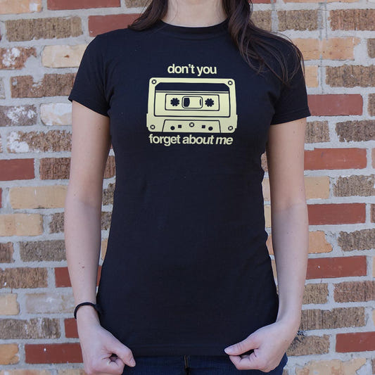 Don't You Forget About Me Retro Cassette Tape graphic Women's T-Shirt in Midnight
