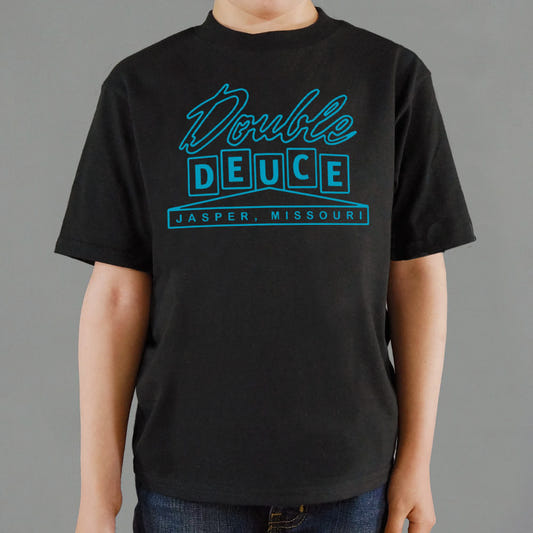 Double Deuce Jasper Missouri Roadhouse Bar Sign graphic Kids T-Shirt in Black