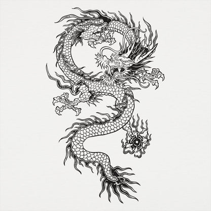 Dragon Tattoo Japanese Style Graphic