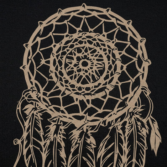 Dream Catcher with Woven Feathers Design detail