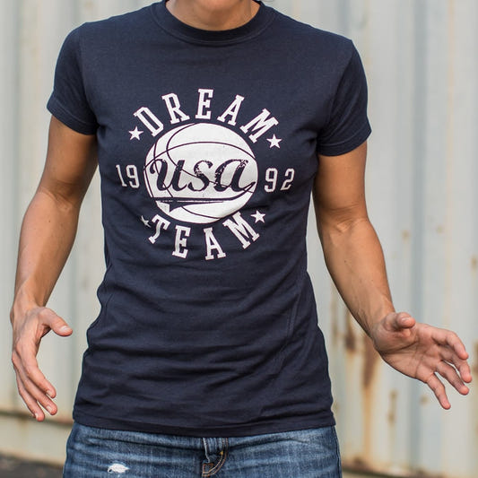 Dream Team '92 USA Basketball Logo graphic Women's T-Shirt in True Navy