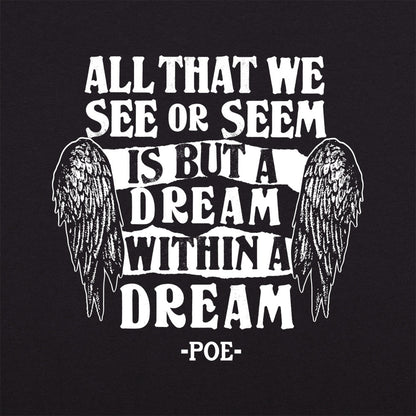 Dream Within A Dream Edgar Allan Poe Quote with Angel Wings