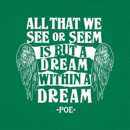 Dream Within A Dream Edgar Allan Poe Quote with Angel Wings