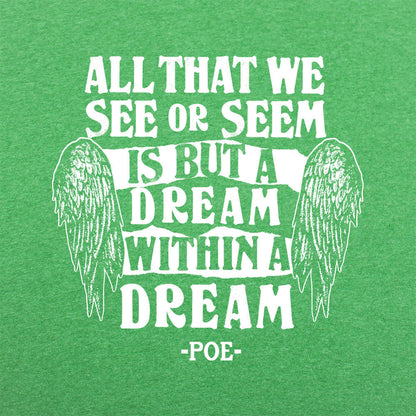 Dream Within A Dream Edgar Allan Poe Quote with Angel Wings