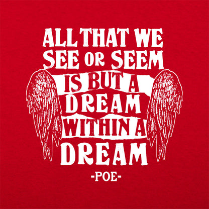 Dream Within A Dream Edgar Allan Poe Quote with Angel Wings