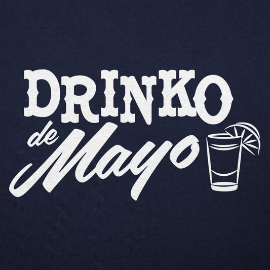 Drinko De Mayo Cocktail Pun graphic Unisex Heavyweight T-Shirt in Navy Blue
