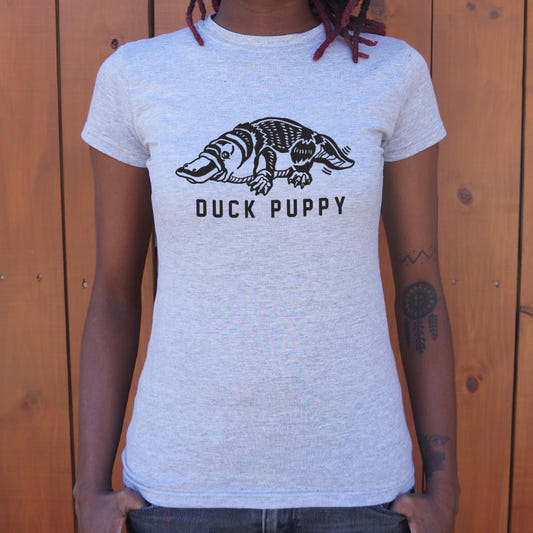 Duck Puppy Platypus graphic Women's T-Shirt in Gray Granite