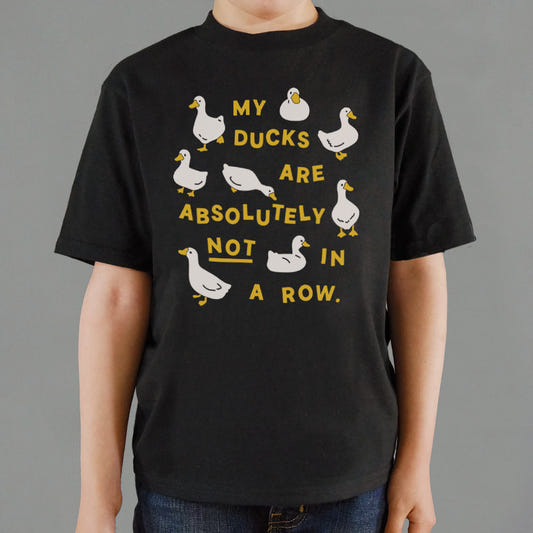 My Ducks Are Absolutely Not in a Row graphic Kids T-Shirt in Black