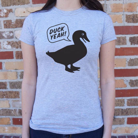 Duck Yeah Graphic Women's T-Shirt in Gray Granite