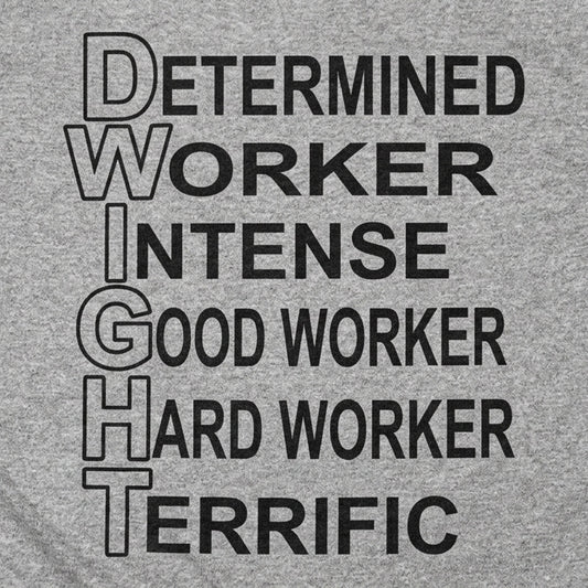 Dwight Determined Worker Acronym detail