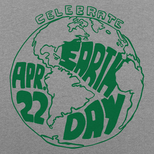 Celebrate Earth Day April 22 Globe Design graphic Unisex Heavyweight T-Shirt in Gray Heather