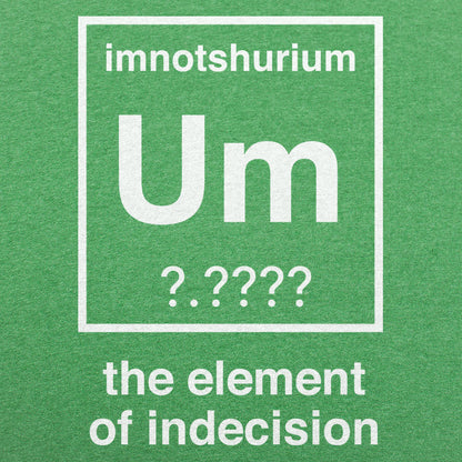 Element of Indecision Um Imnotshurium Periodic Table Pun