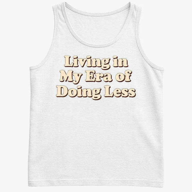 Era of Doing Less Tee-Men's Tank Top-White